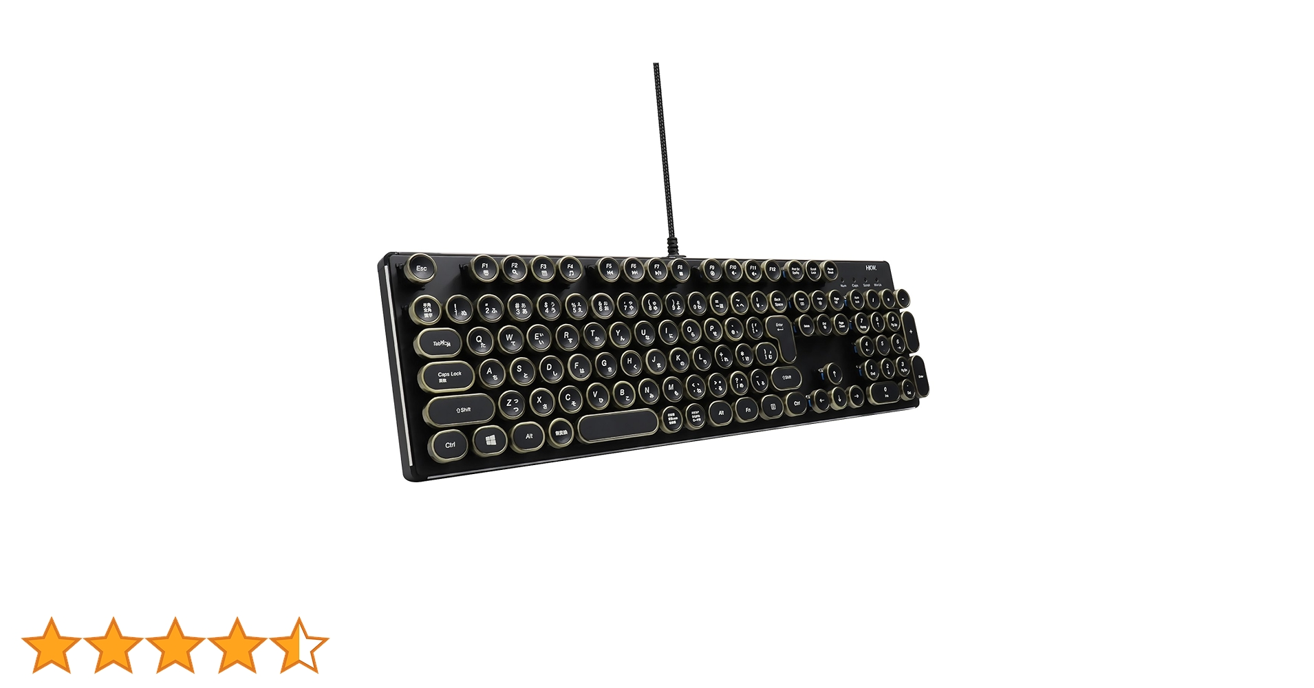 タイプライター風メカニカルキーボード　青軸　WE-TYPKB-JP タイプライター風キーボード HKW メカニカルキーボード 青軸 JIS